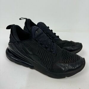 Nike Air Max 270 triple black athletic sneakers shoes running workout active